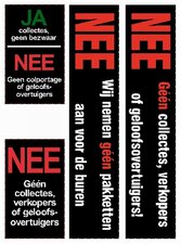 JA/NEE stickers set van 4 klein en groot
