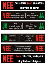 JA/NEE stickers set van 6