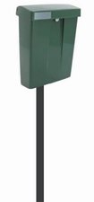 Brievenbus Ptt stijl groen + paal